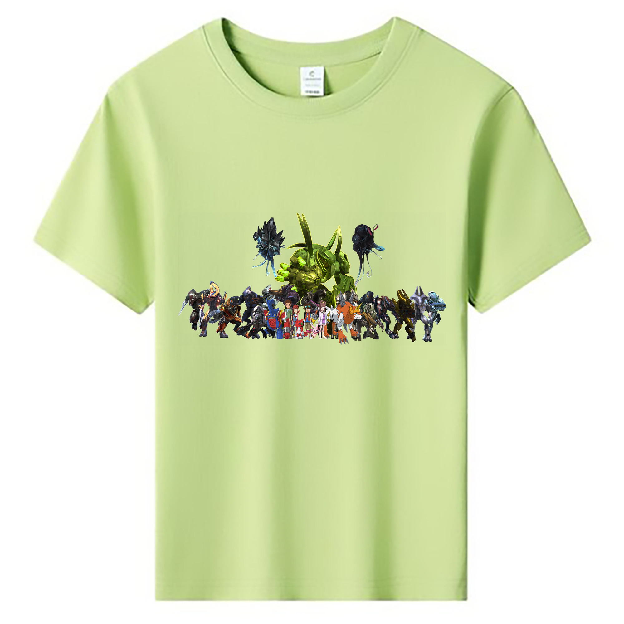（画像用） Digimon デジタルモンスター/デジモン 綿100％キッズTシャツ（フロントプリント）